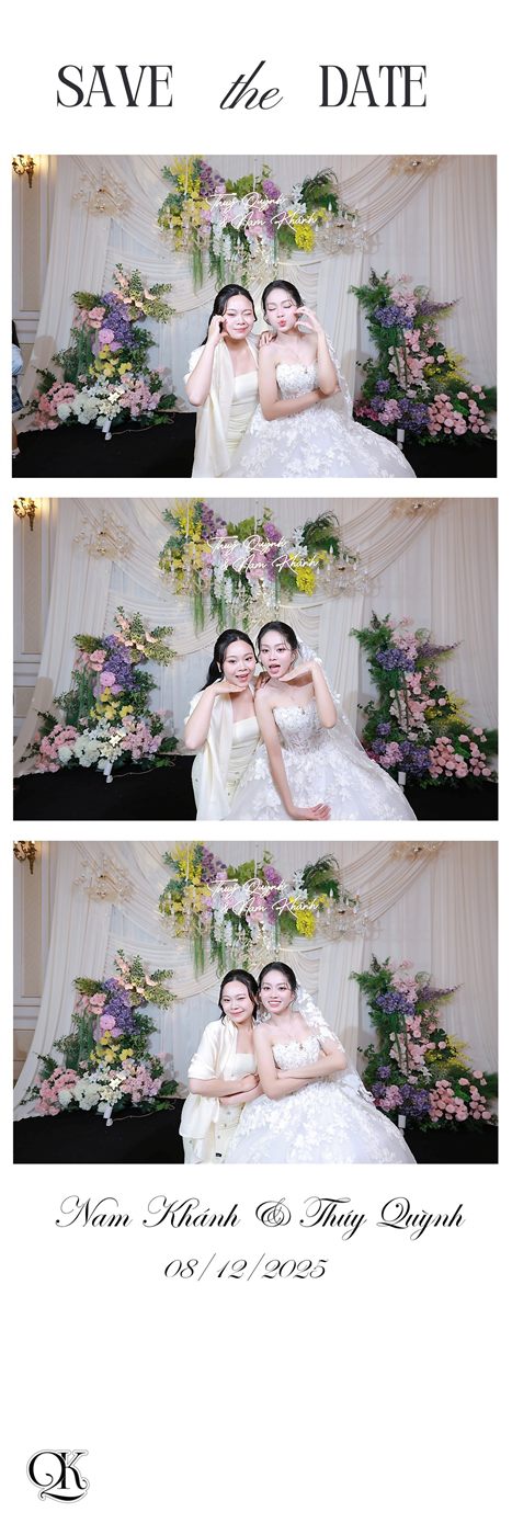 Dải photo strip in tại tiệc cưới