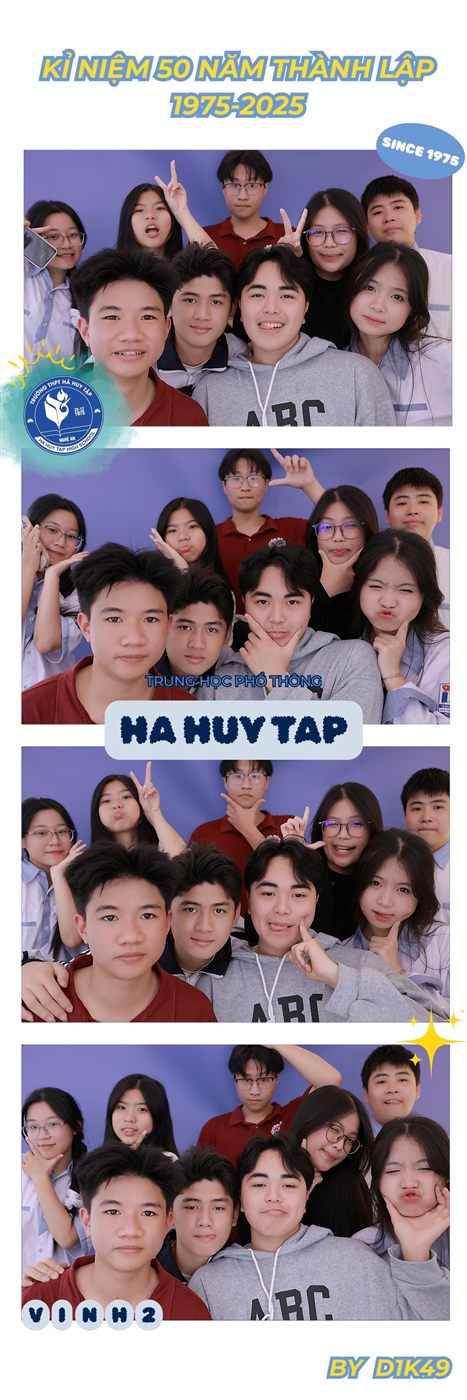 Photo strip kỷ niệm trường in tại chỗ